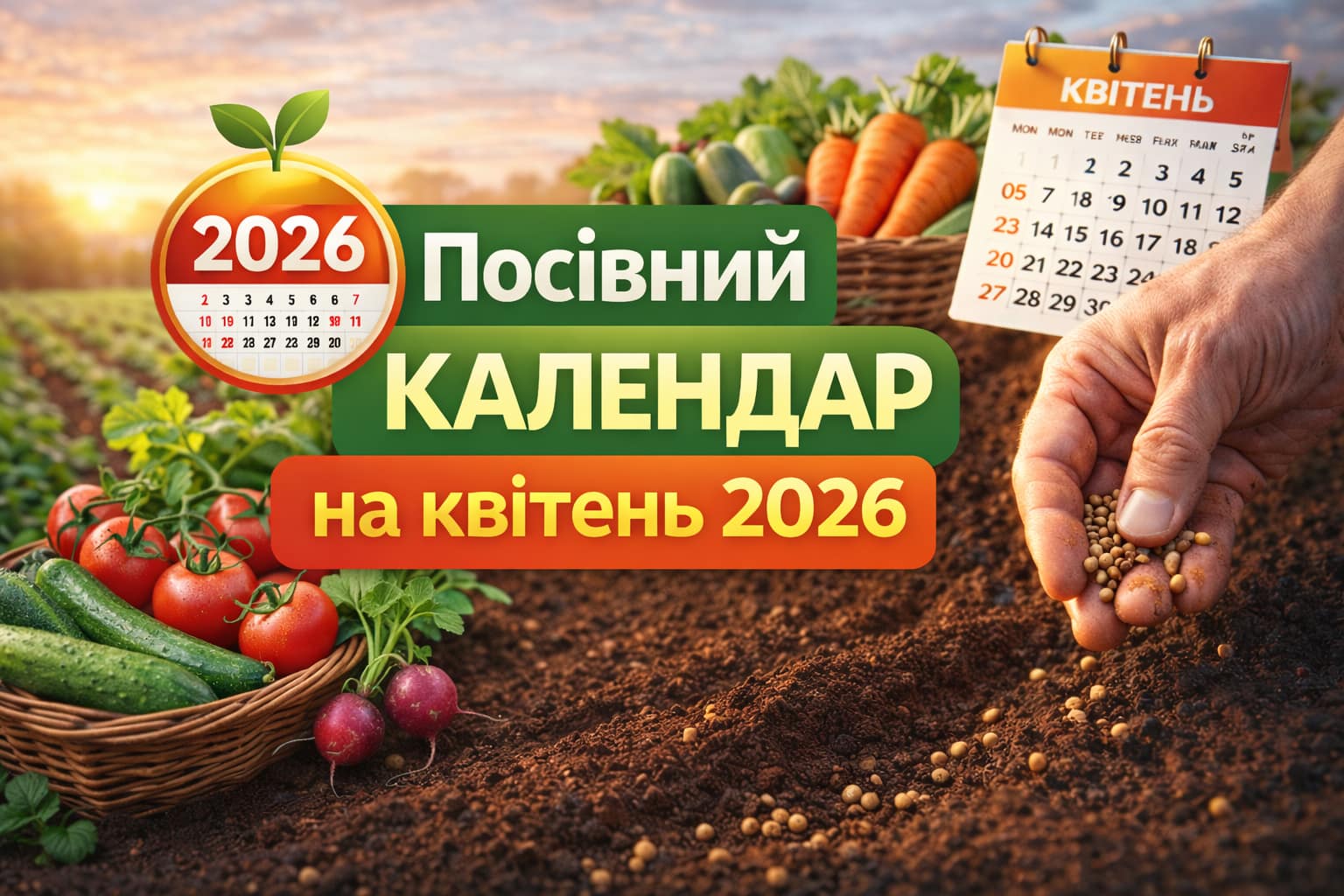Посівний календар на квітень 2026 - RODA.Media